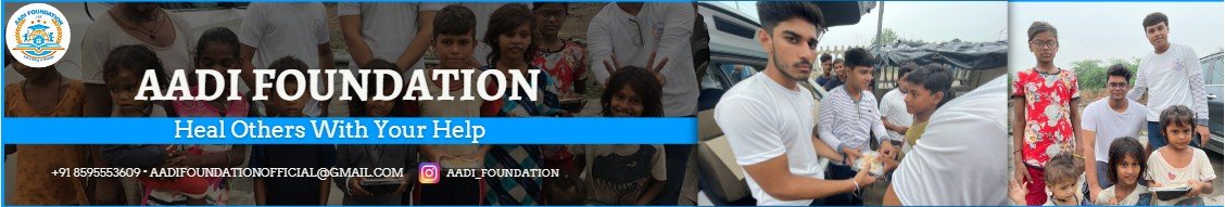 Aadi Foundation volunteers with children