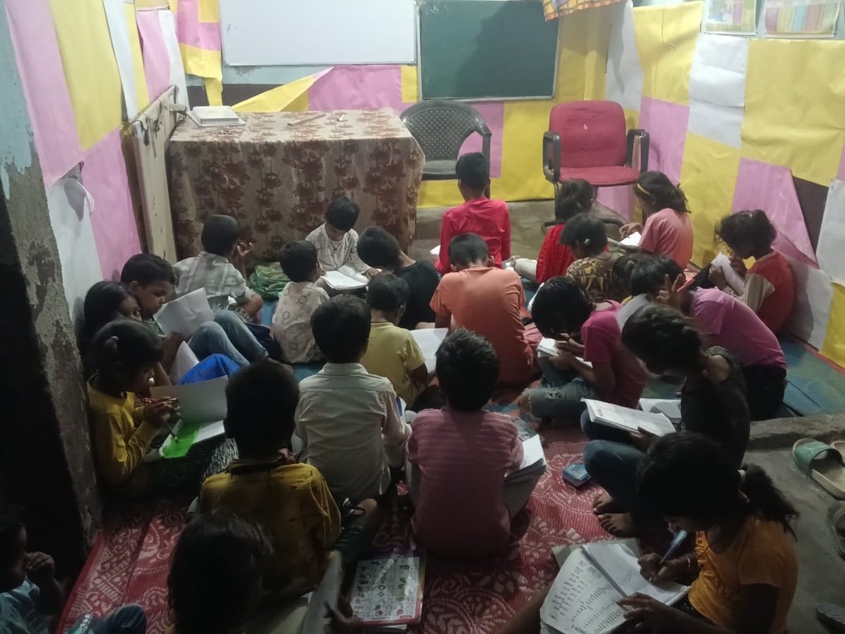 Aadi Foundation tutoring workshop with children