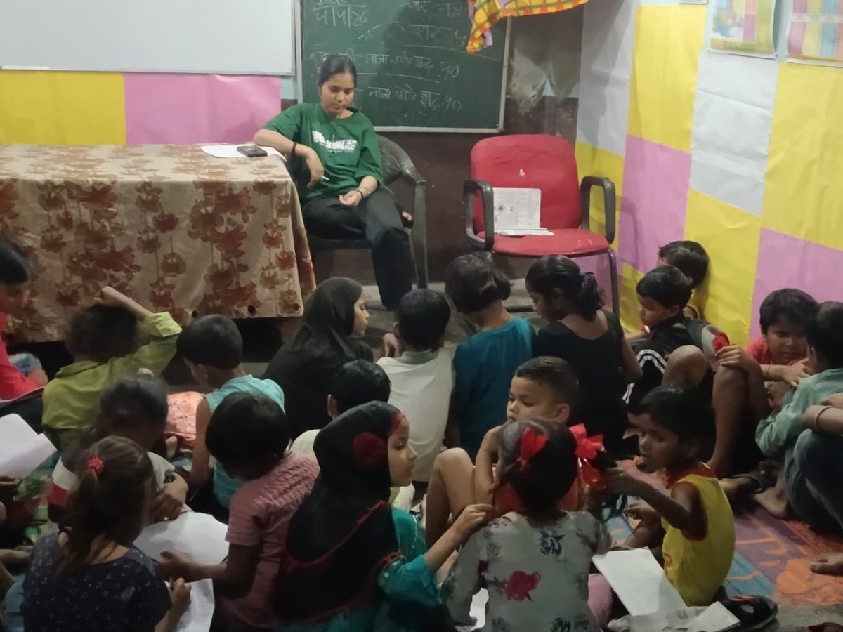 Aadi Foundation tutoring workshop with children
