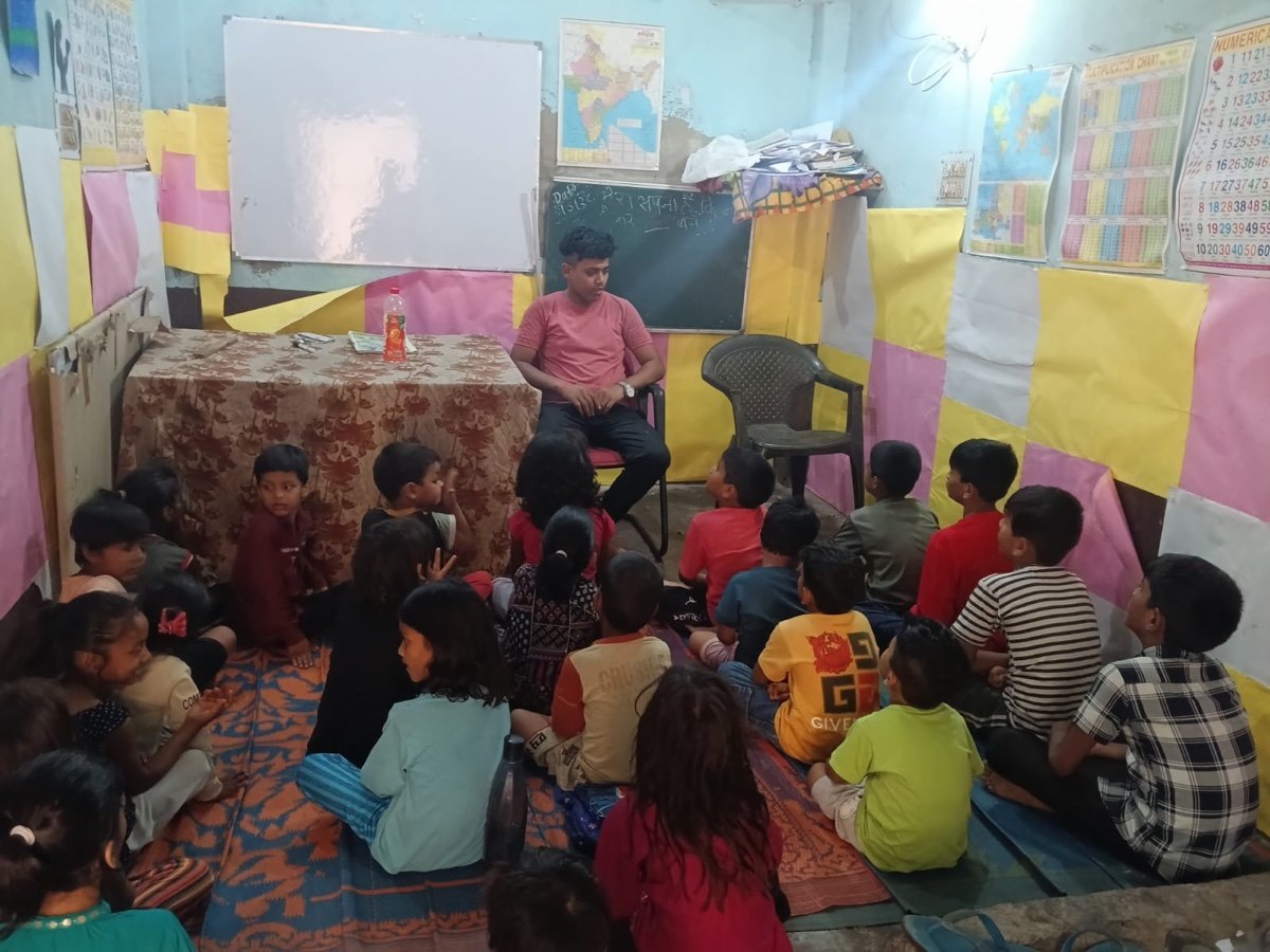 Aadi Foundation tutoring workshop with children