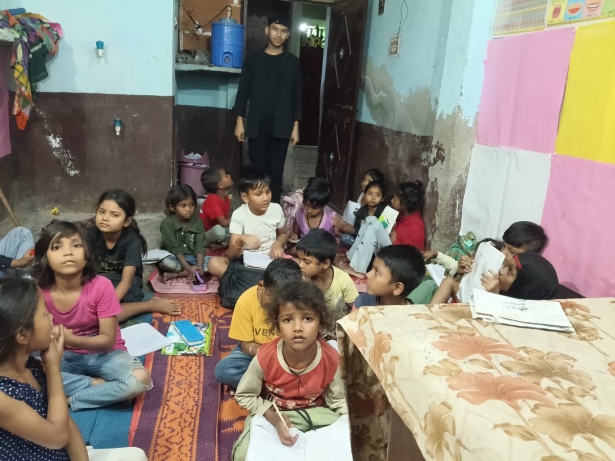 Aadi Foundation tutoring workshop with children