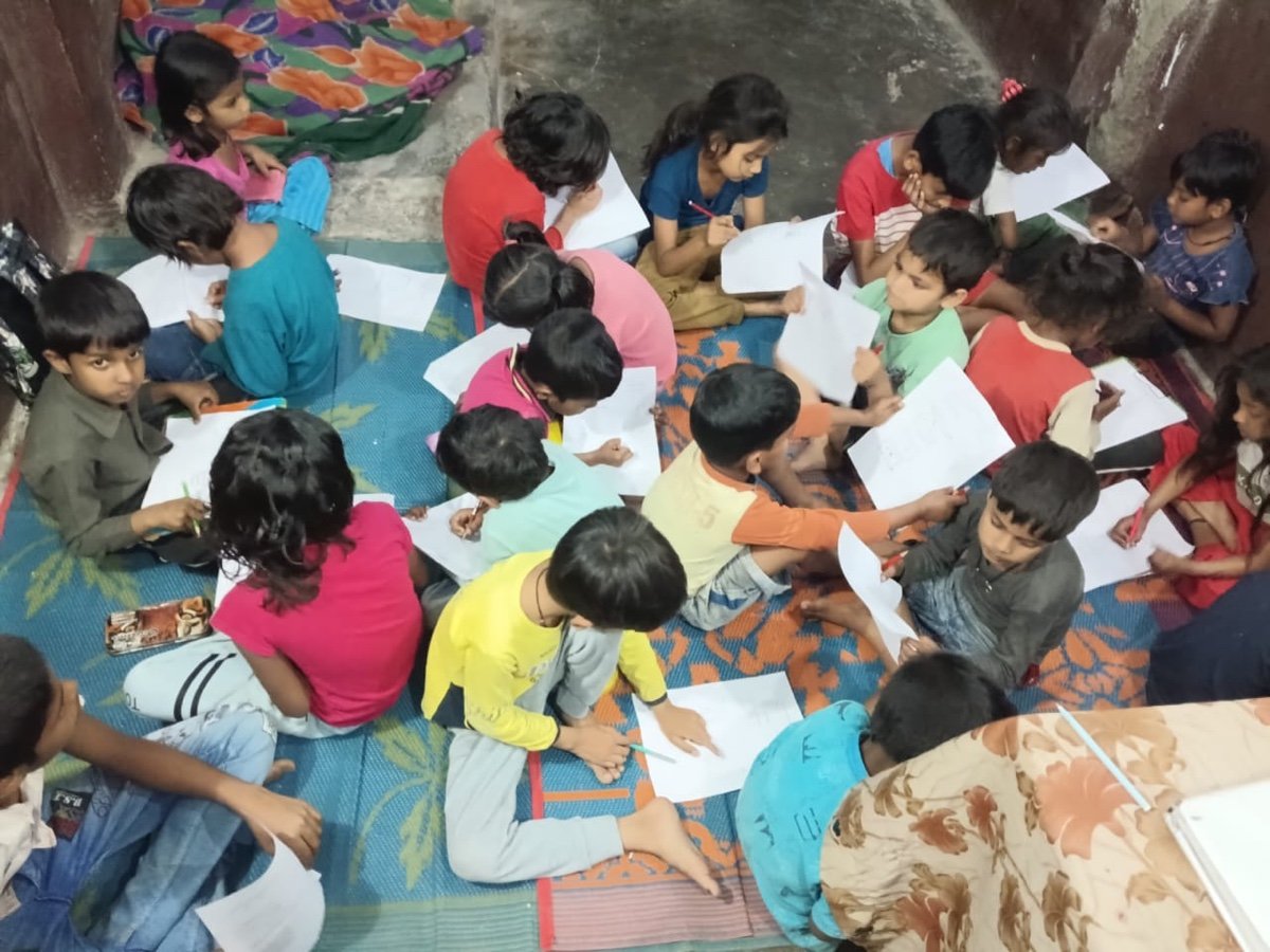 Aadi Foundation tutoring workshop with children