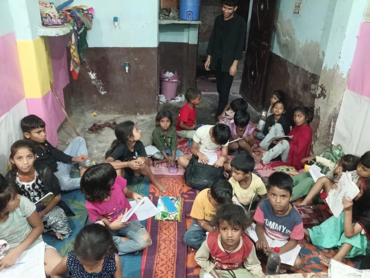 Aadi Foundation tutoring workshop with children
